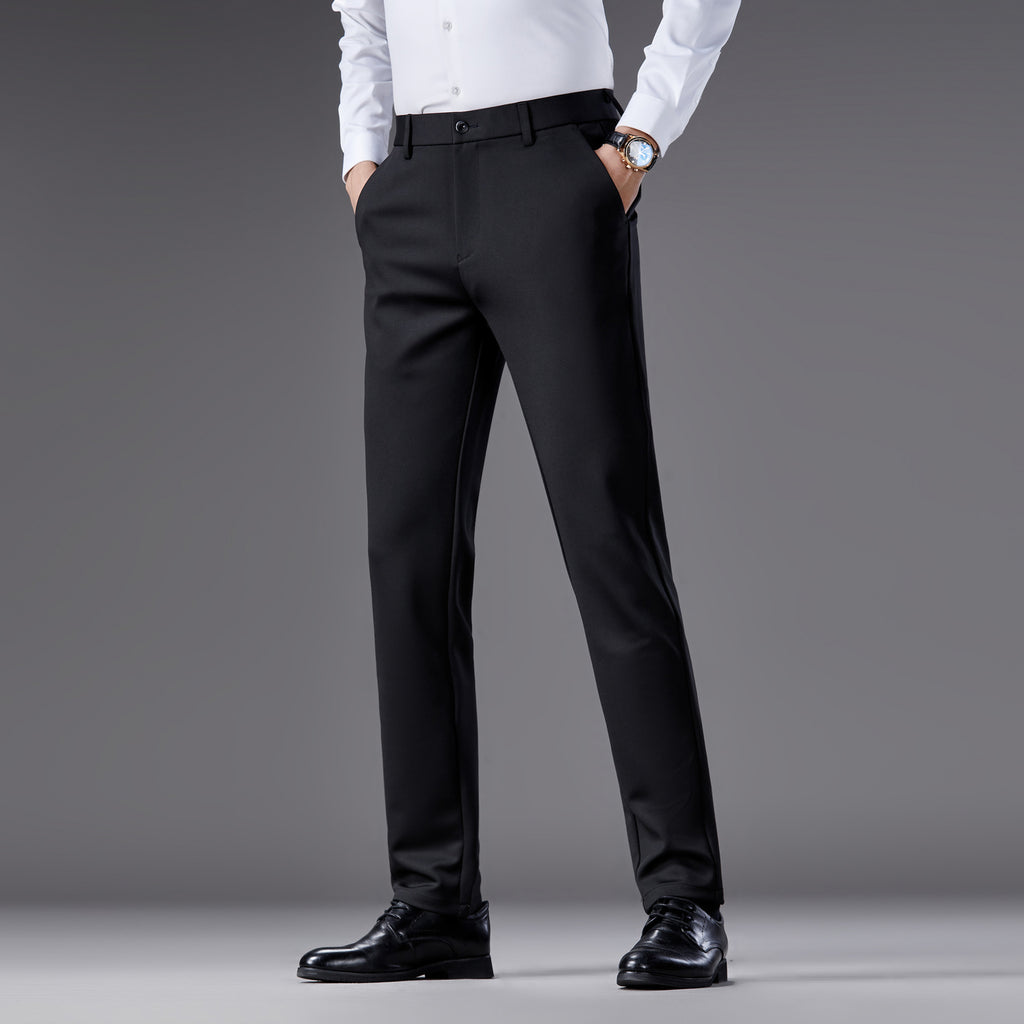 Mens Straight Leg Business Casual Trousers
