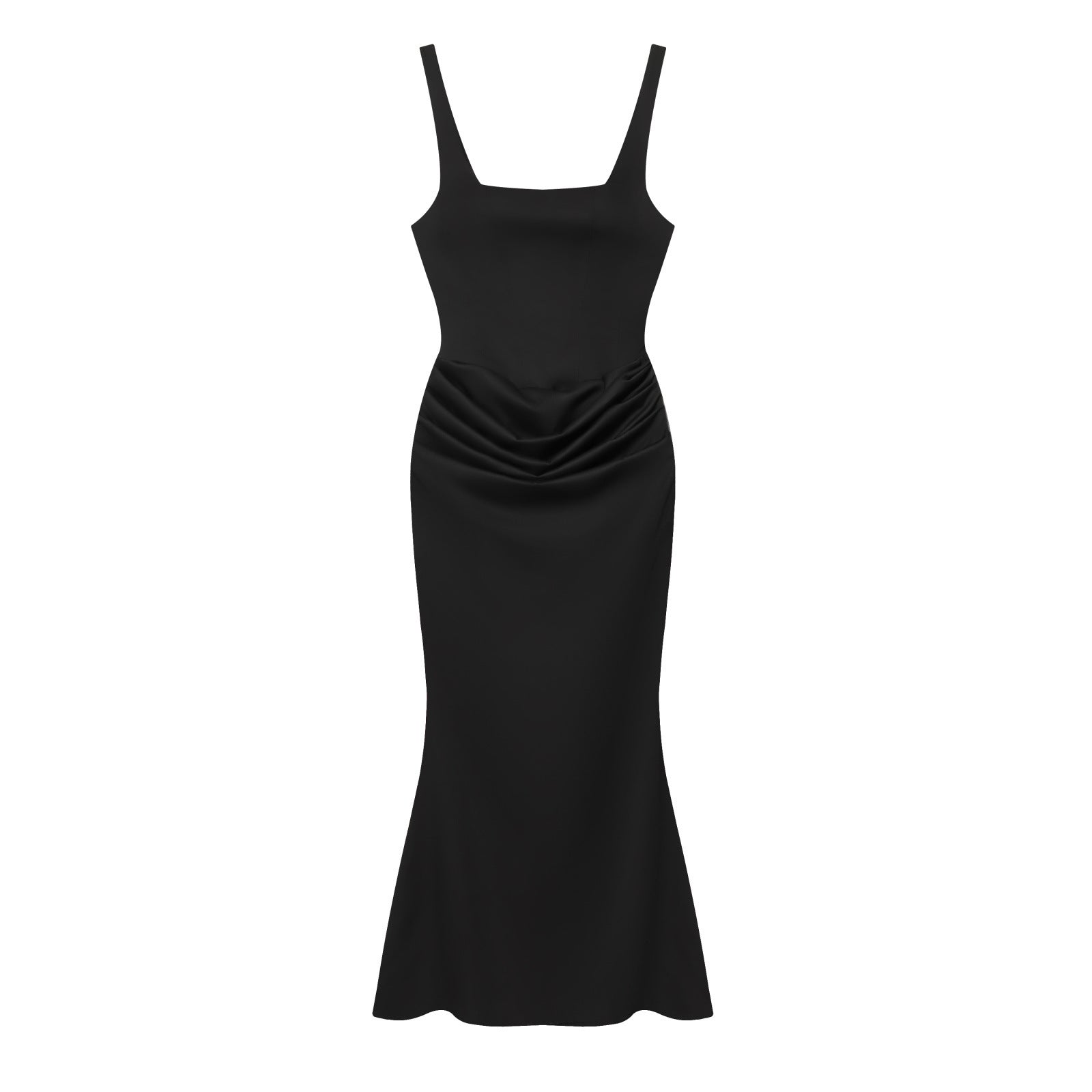 Sleeveless Backless Bodycon Long Dress with Fish Tail Hem