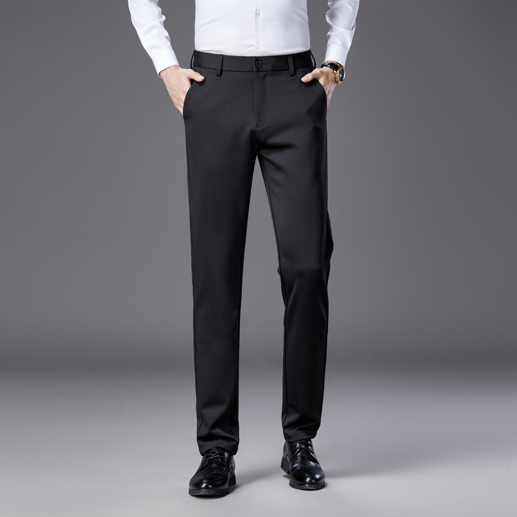Mens Straight Leg Business Casual Trousers
